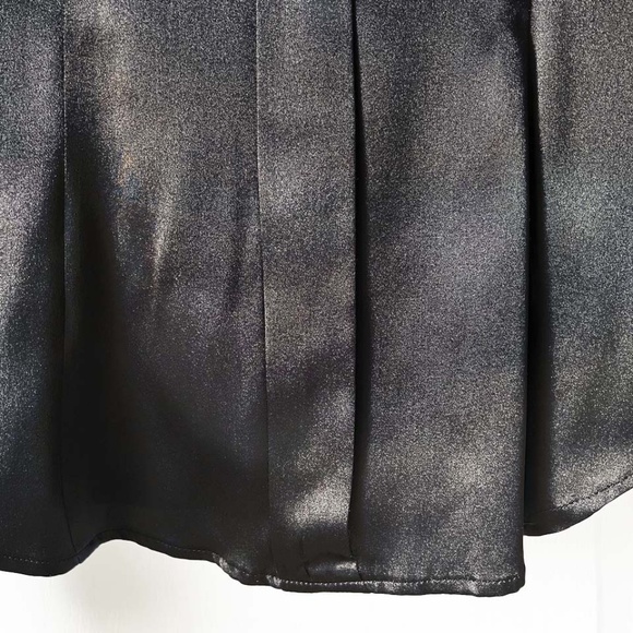 D&G Jet Black Silk & Lace Trim Fitted Shirt - Picture 14 of 16